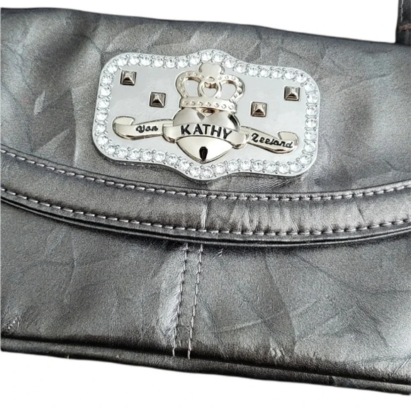 Kathy Van Zeeland Beige Metallic Clutch - Picture 2 of 6